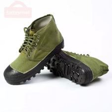 2021 Men Military Style Shoes Rubber Military Boots Red Army Shoes Green