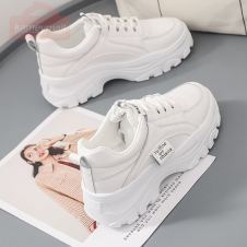 2020 New Style Shoes Women's Athletic Shoes Women's Casual Thick Bottomed Elevator Shoes Synthetic Womens White Shoes