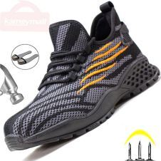 trendy yellow safety shoes