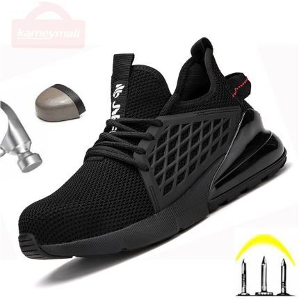 black protective safety shoes