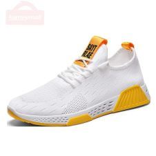 New Men Shoes Sneakers Breathable Casual Shoes Non Slip Lightweight Black White Shoes Flat