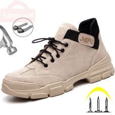 khaki steel toe boots