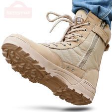 Design Winter Boots For Men Desert Tactical Military Boots Suede Army Combat Boots Ankel Men Work Shoes Snow Boots Hiking Shoes
