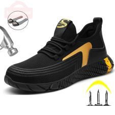 black yellow safety shoes