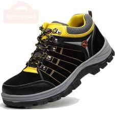 black yellow safety boots