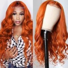 orange long wig