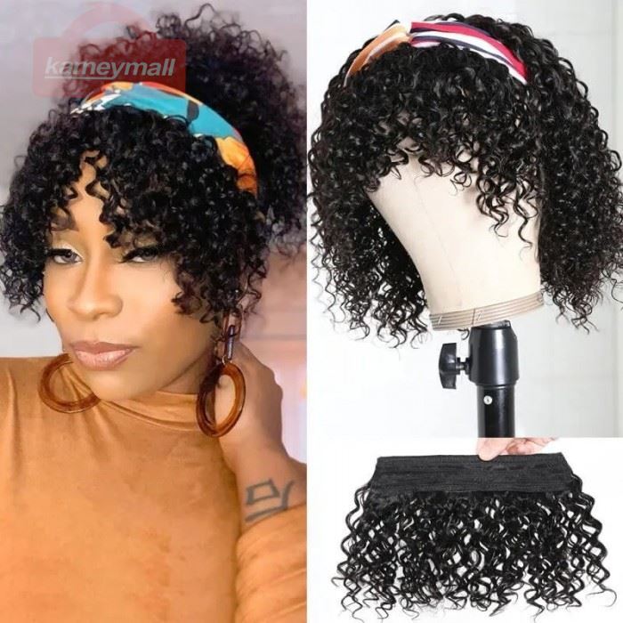 curly short human hair lace front wig