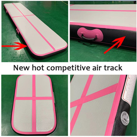 pink gymnastics equipment tumble track