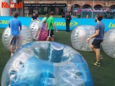 blue transparent zorb ball for gathering