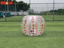 red color dot zorb ball