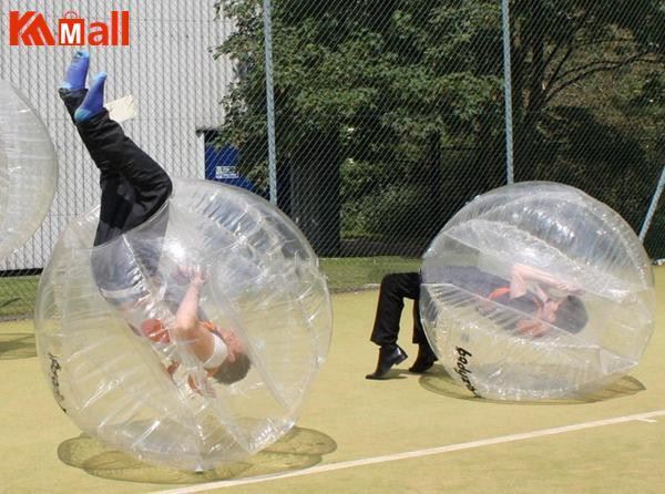 transparent zorb ball to exercise
