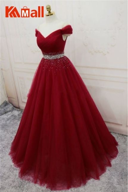 sexy red evening dress