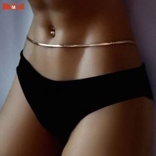 Hot seller in Europe and the United States fashion simple wind waist chain sexy street beat wind snake bone chain body new chain