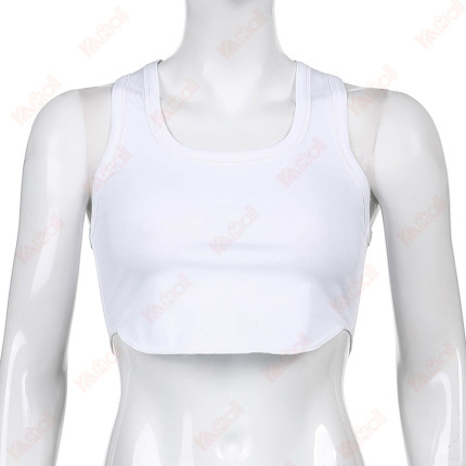 white cotton tank top
