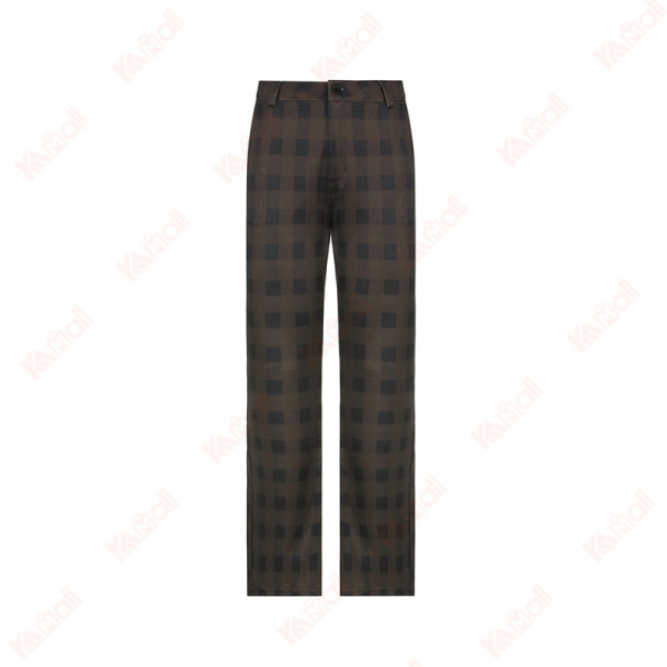 straight brown casual no belt pants