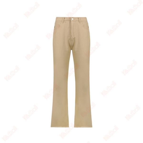 skin tone casual buttoned pants