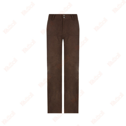brown casual low waist pants