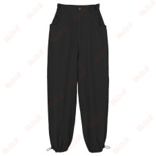 black casual cotton blend pants
