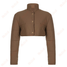 polyester fiber brown puffer jacket