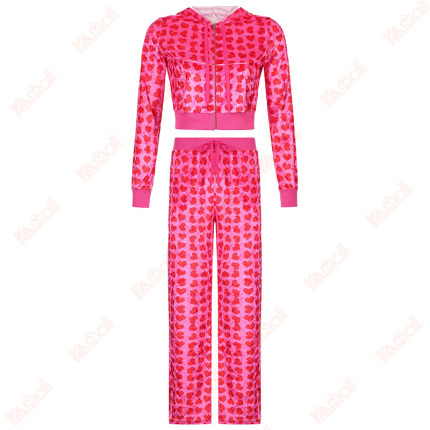 pink comfy matching lounge sets