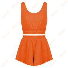 orange vest matching sets summer
