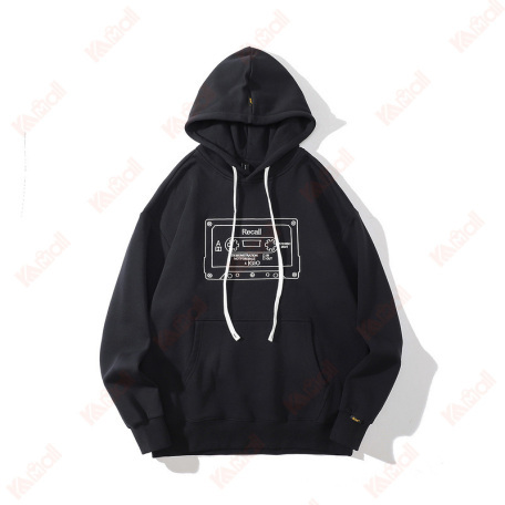 black fashion retro hoodies mens