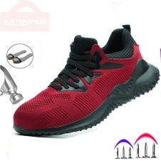 black red safety shoes