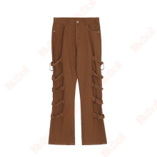 mid waist brown cargo pants