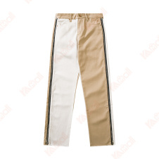 fashionable colorblock cargo straight pants