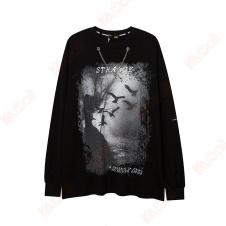 Dark Style Cheap Long Sleeves T Shirts Round Neck Top Full Sleeves Top Kameymall