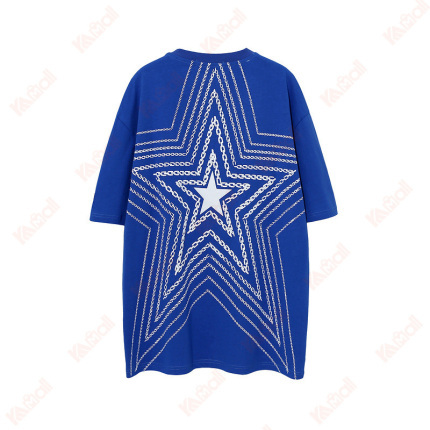 abstract pattern blue t shirt