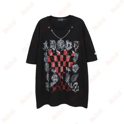 quality black checkerboard t shirt