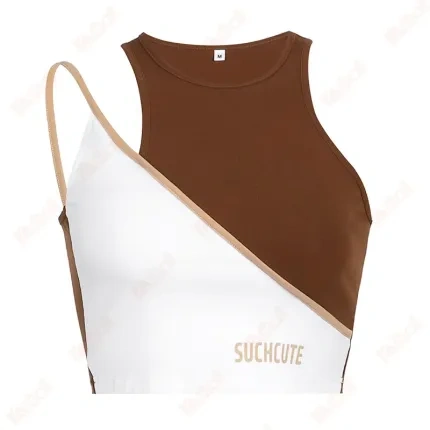 funky round neck fitted tank tops