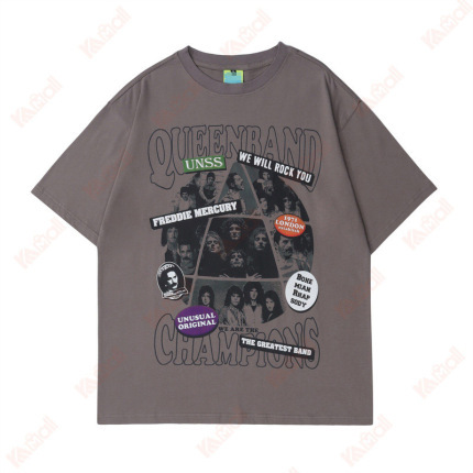 mens gray printed t shirts