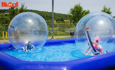 blue zorb ball is popular online