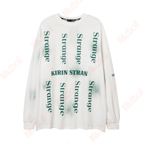 letters pattern white long sleeve
