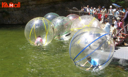 body zorbing in grass flat fields