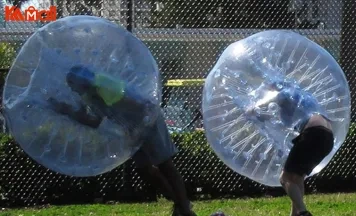 large human zorb ball prepared for kids