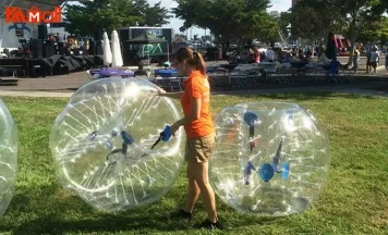 very distinct zorb ball with colors