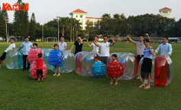 zorbing ball in water is entertaining