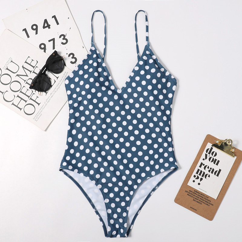 dotted sexy one piece swimwear