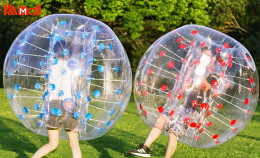 zorb ball makes child feel happy
