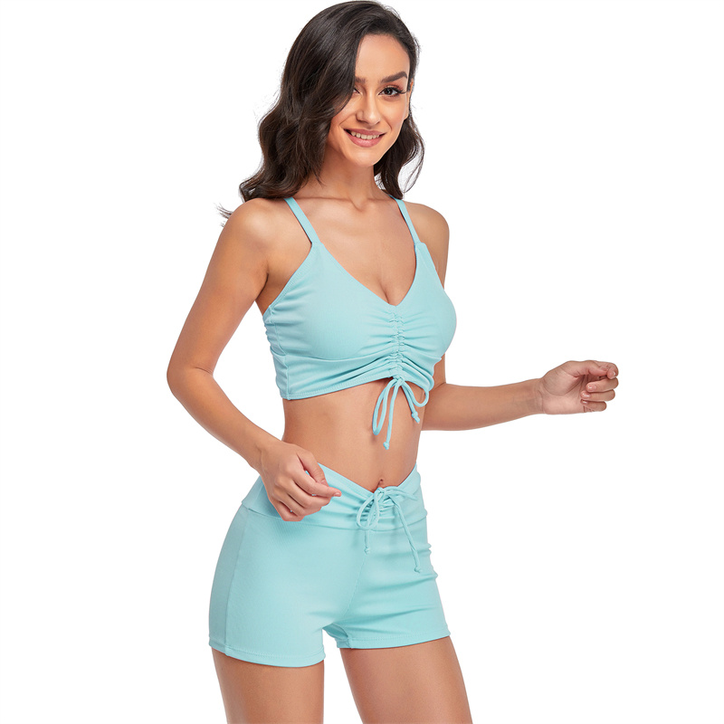 sporty style two piece swimsuit