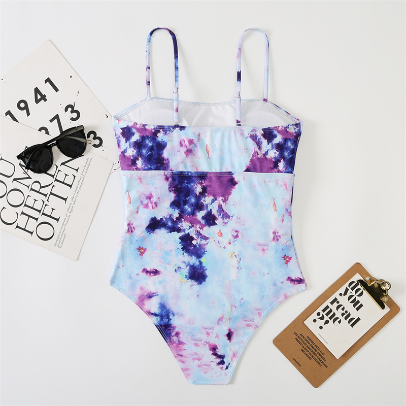 floral print one piece swimwear