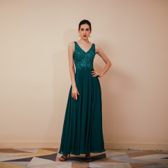 elegant high split evening dress