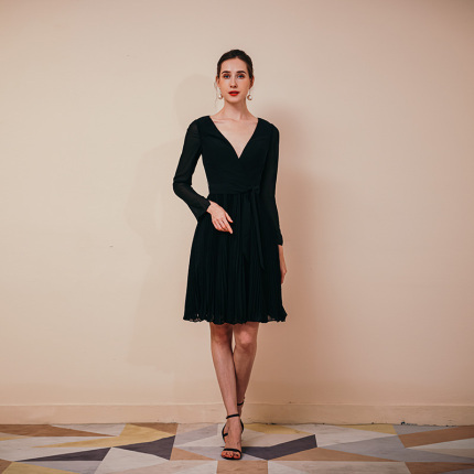 sexy black wedding evening dress