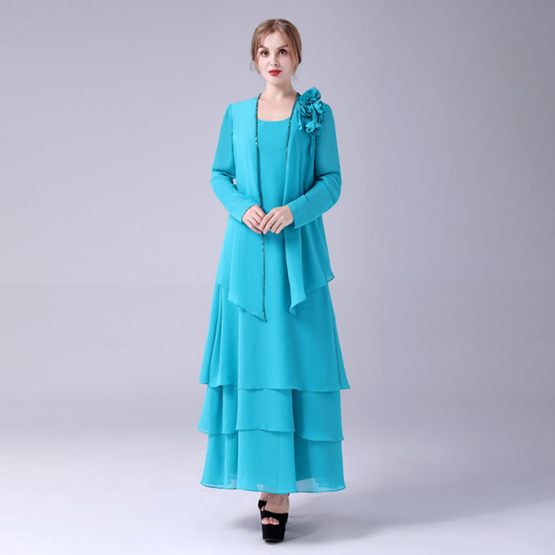 acid blue latest design evening dress