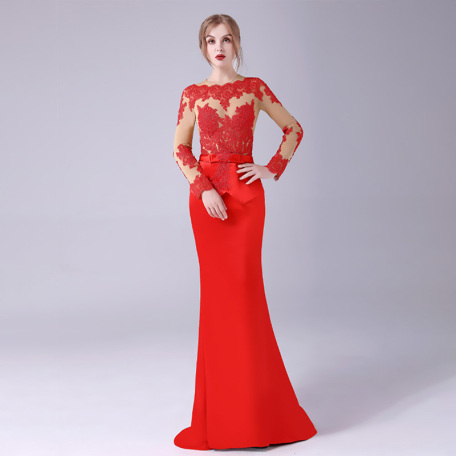 fake see through evening dress