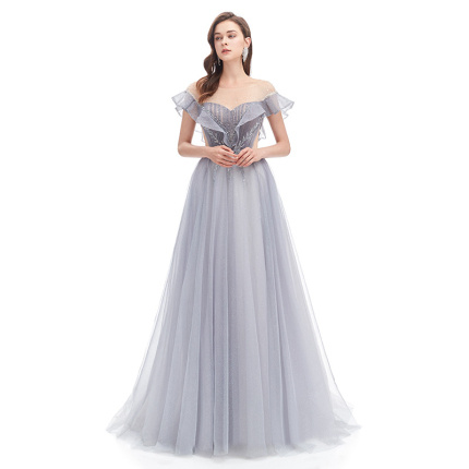 latest design multi layered tulle evening dress