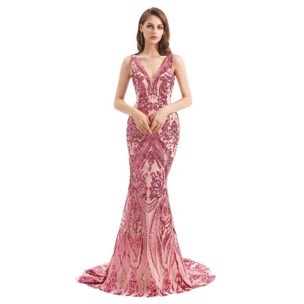 retro glam style evening dress